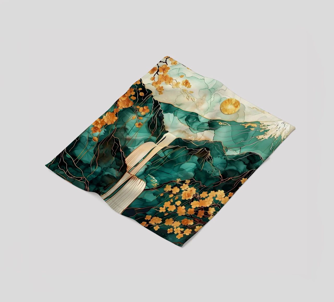 Farbenfrohe Aurora Borealis Fleecedecke von Ruth