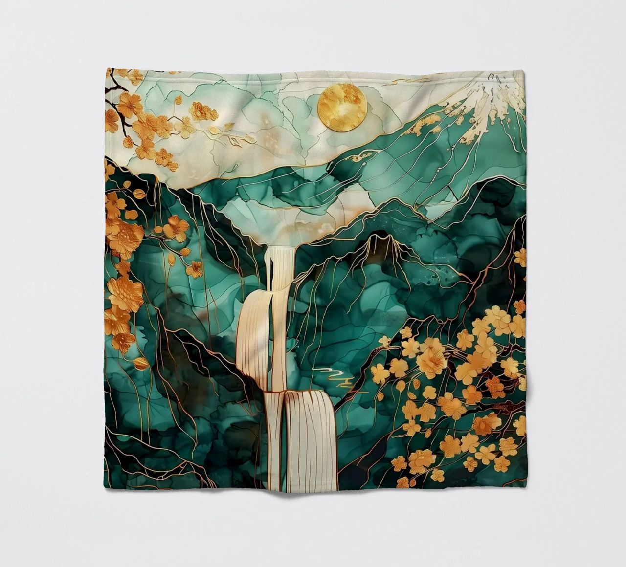 Farbenfrohe Aurora Borealis Fleecedecke von Ruth