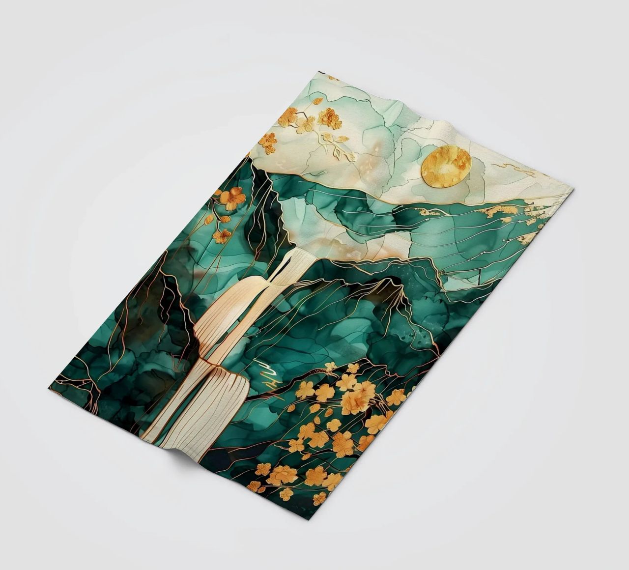 Farbenfrohe Aurora Borealis Fleecedecke von Ruth