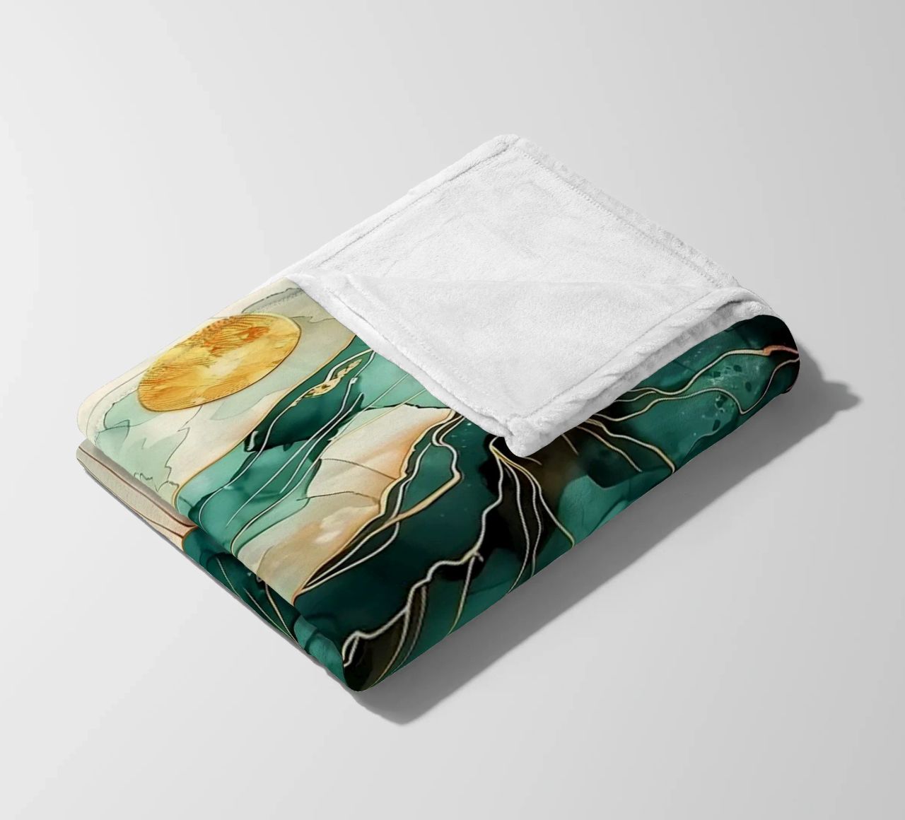 Farbenfrohe Aurora Borealis Fleecedecke von Ruth