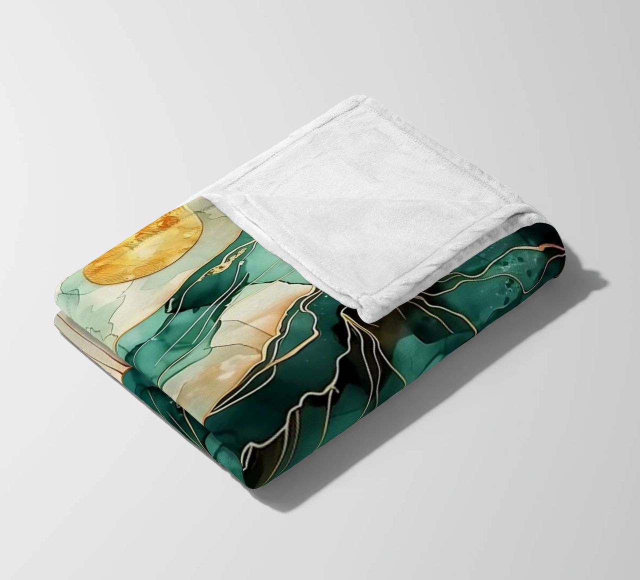 Farbenfrohe Aurora Borealis Fleecedecke von Ruth