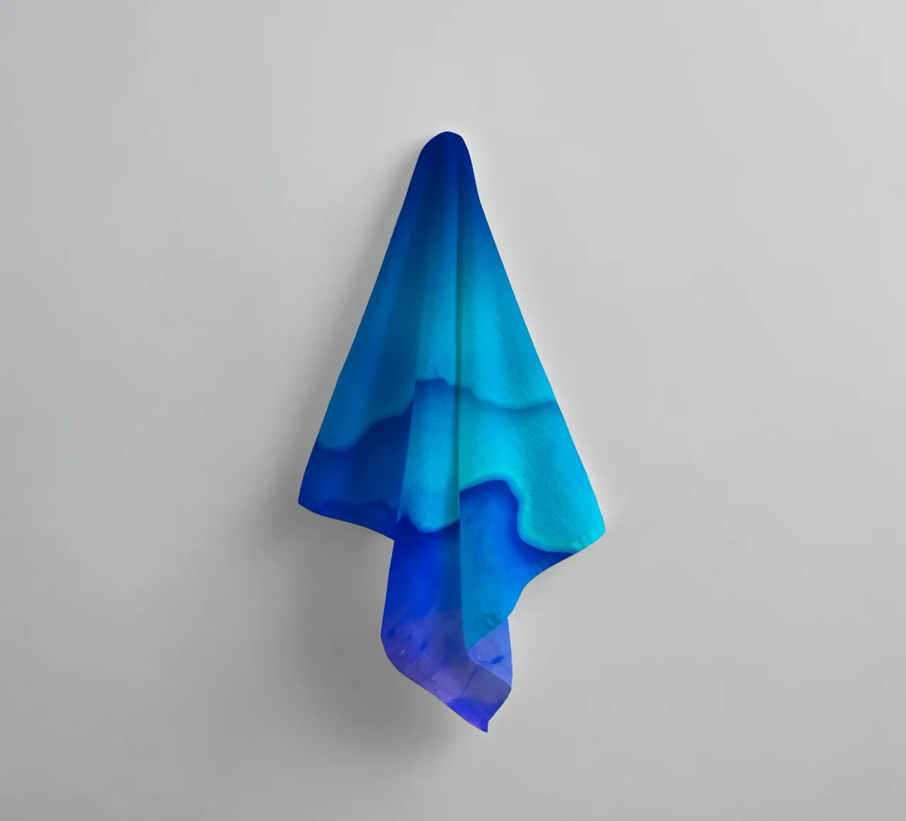 Vibrant blue abstract design for featuring smooth swirls towel by DesignDoodle