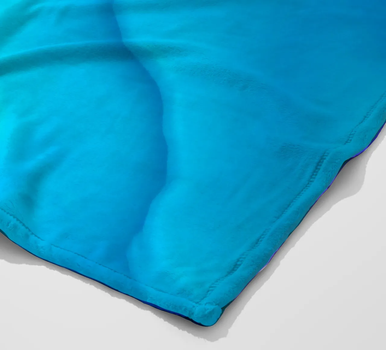 Vibrant blue abstract design for featuring smooth swirls fleece blanket by DesignDoodle