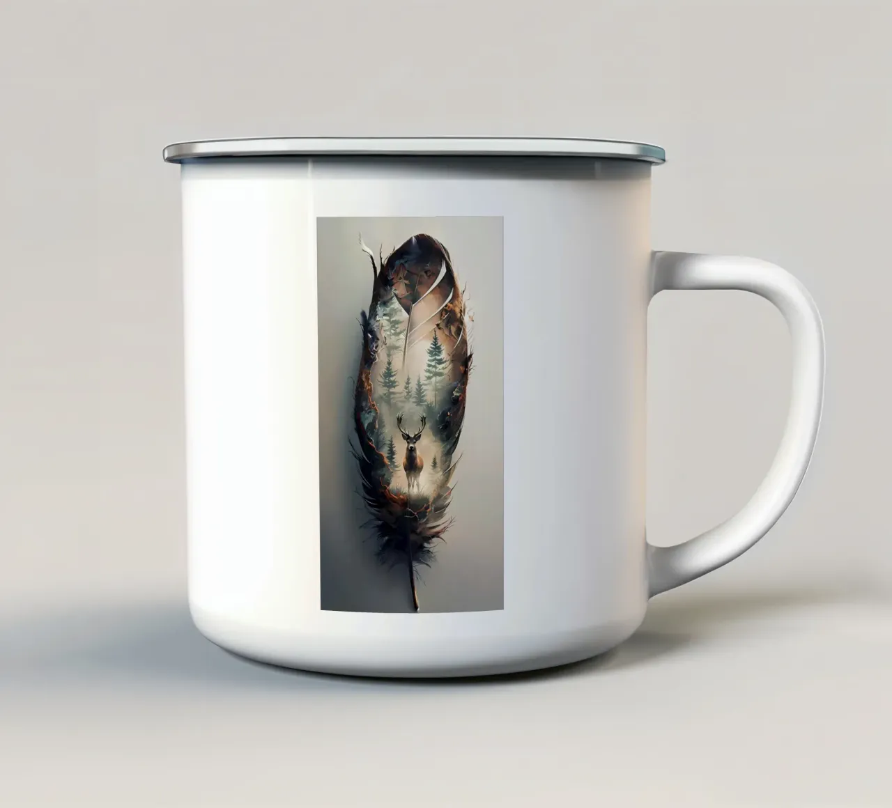 Poster minimalista 245 tazza in smalto da Kadynce