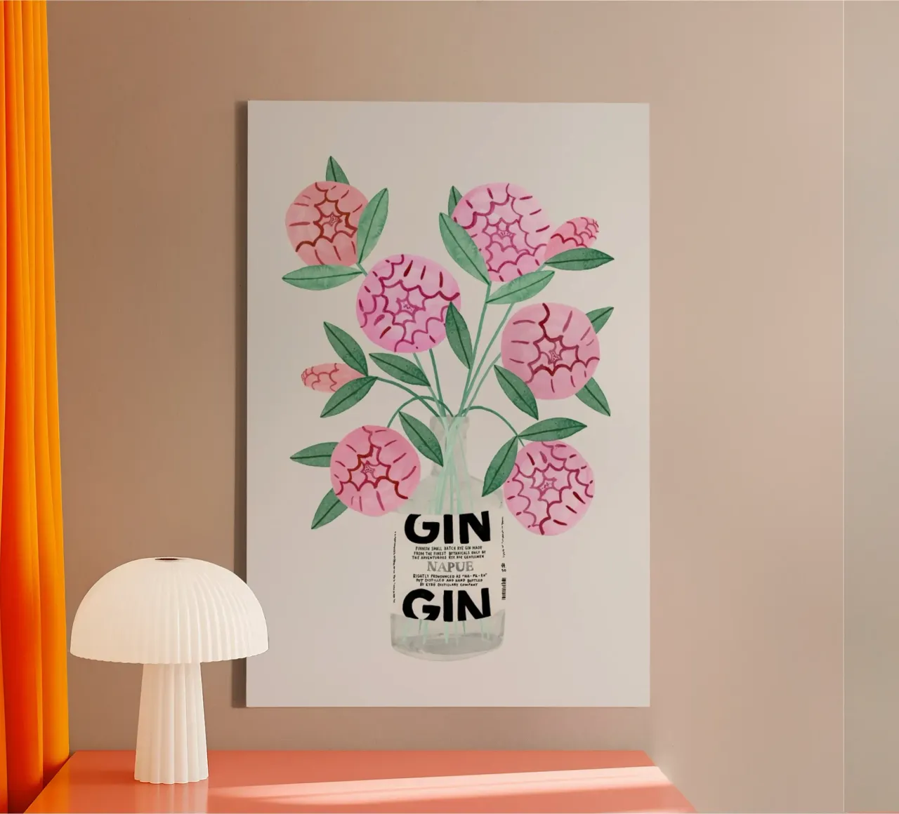 Ginspiration No. 1 tela con Cornice a cassetta da typealive