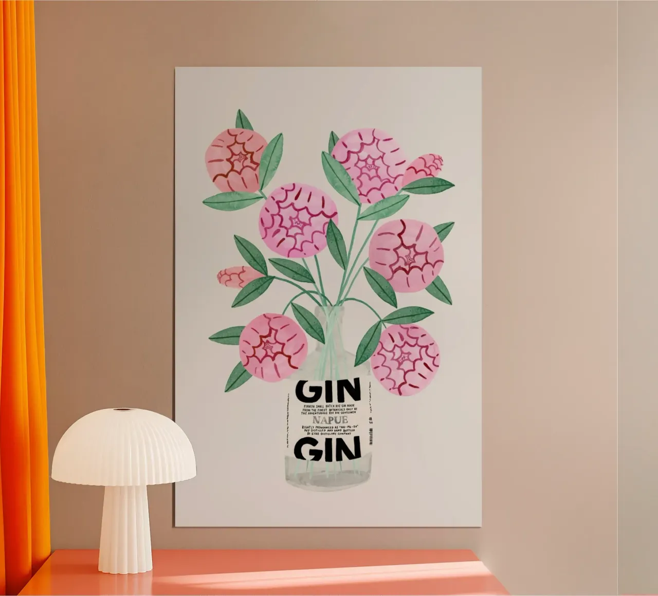 Ginspiration No. 1 poster con telaio in plastica da typealive