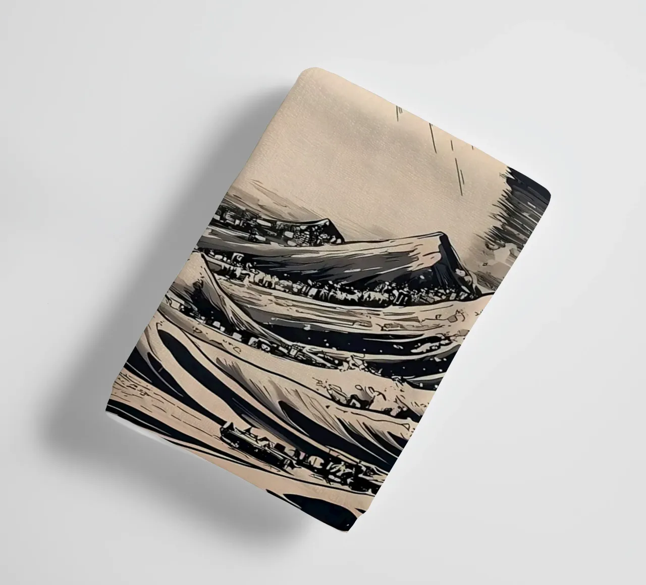 Gatto freddo alla Grande Onda asciugamano da bagno da Ginnery