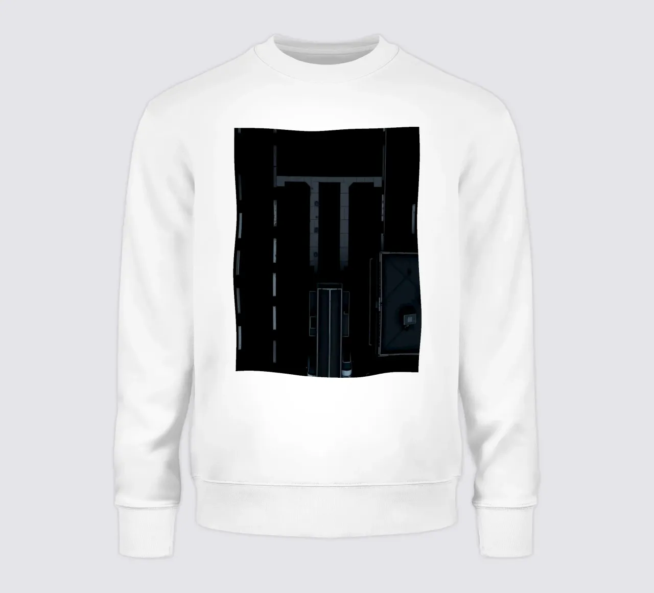 Exploration d'une zone urbaine sombre avec une route et un bâtiment abstraits sweat de DesignDoodle