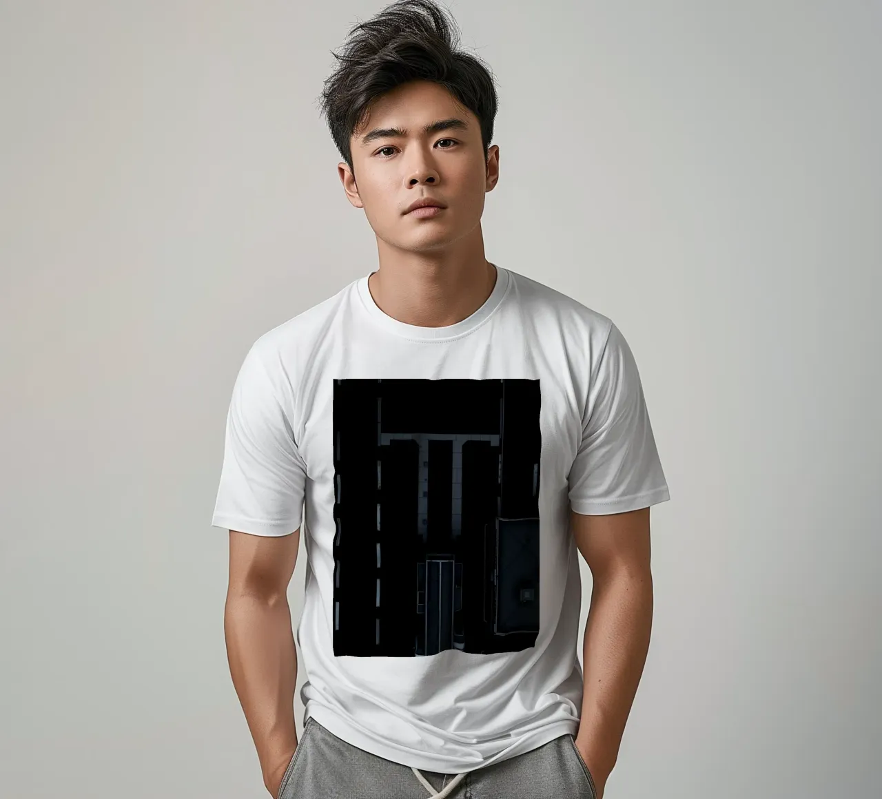 Exploring dark urban with abstract road and building t-shirt by DesignDoodle