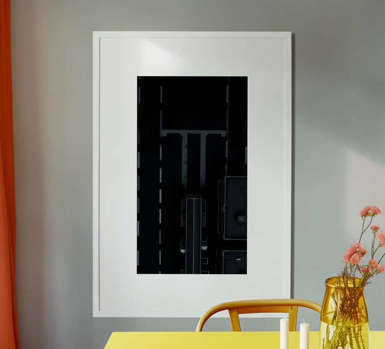 Exploring dark urban with abstract road and building hahnemühle by DesignDoodle