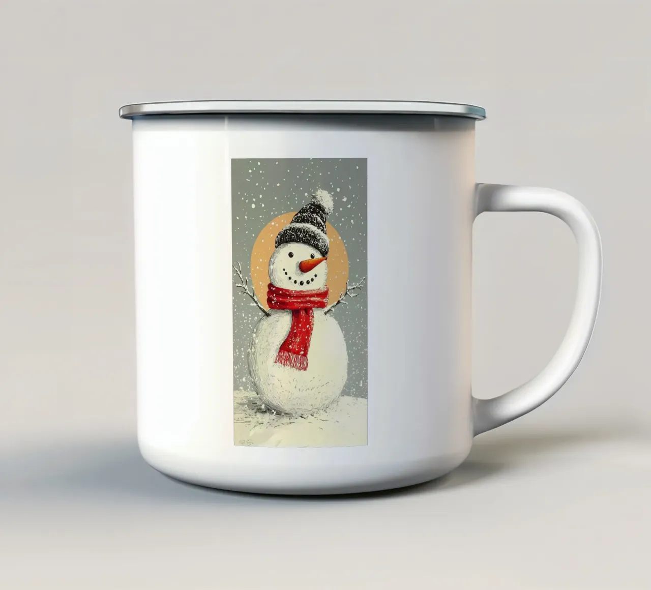 Poster minimalista 246 tazza in smalto da Kadynce