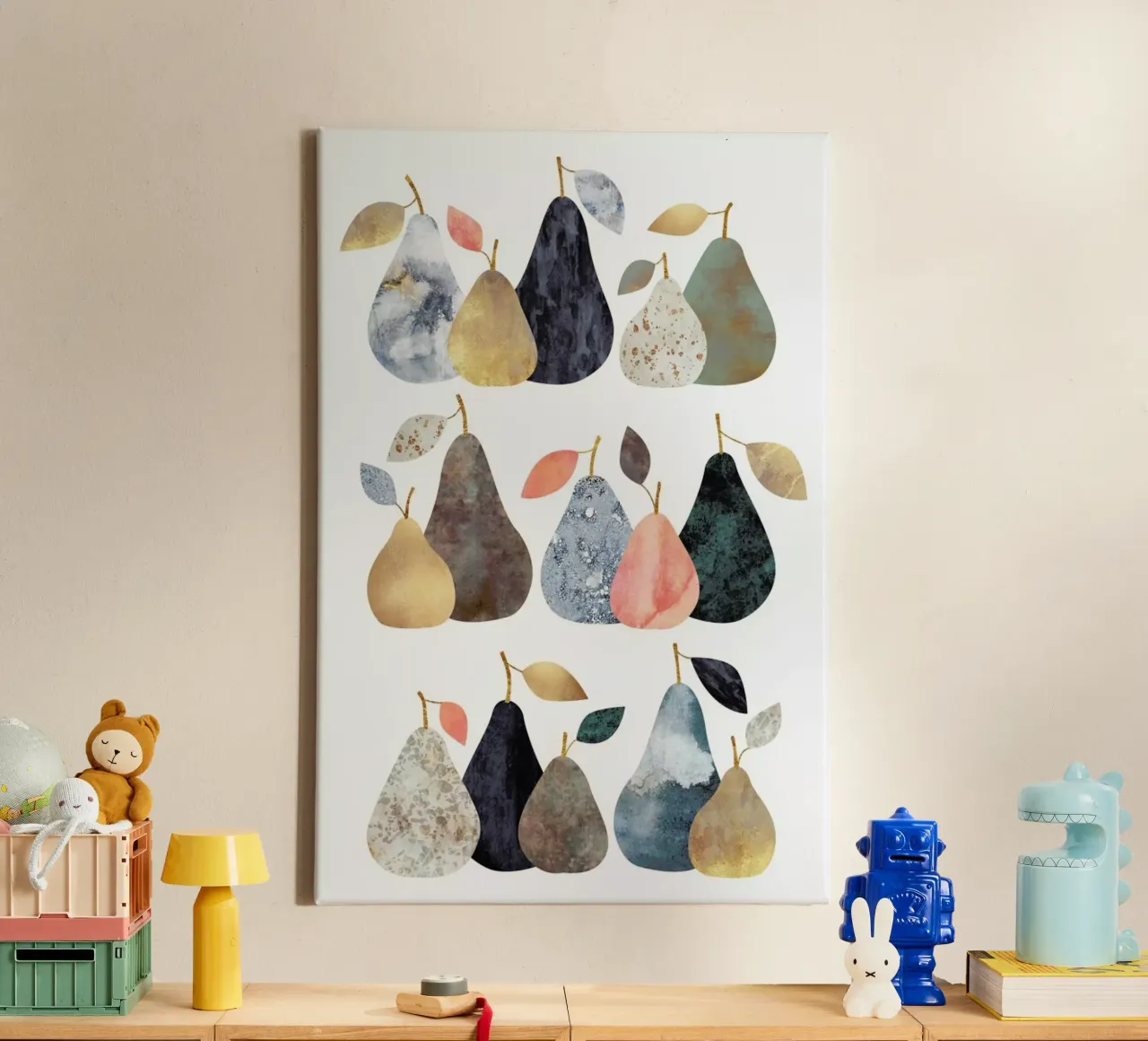 Pears canvas by Elisabeth Fredriksson