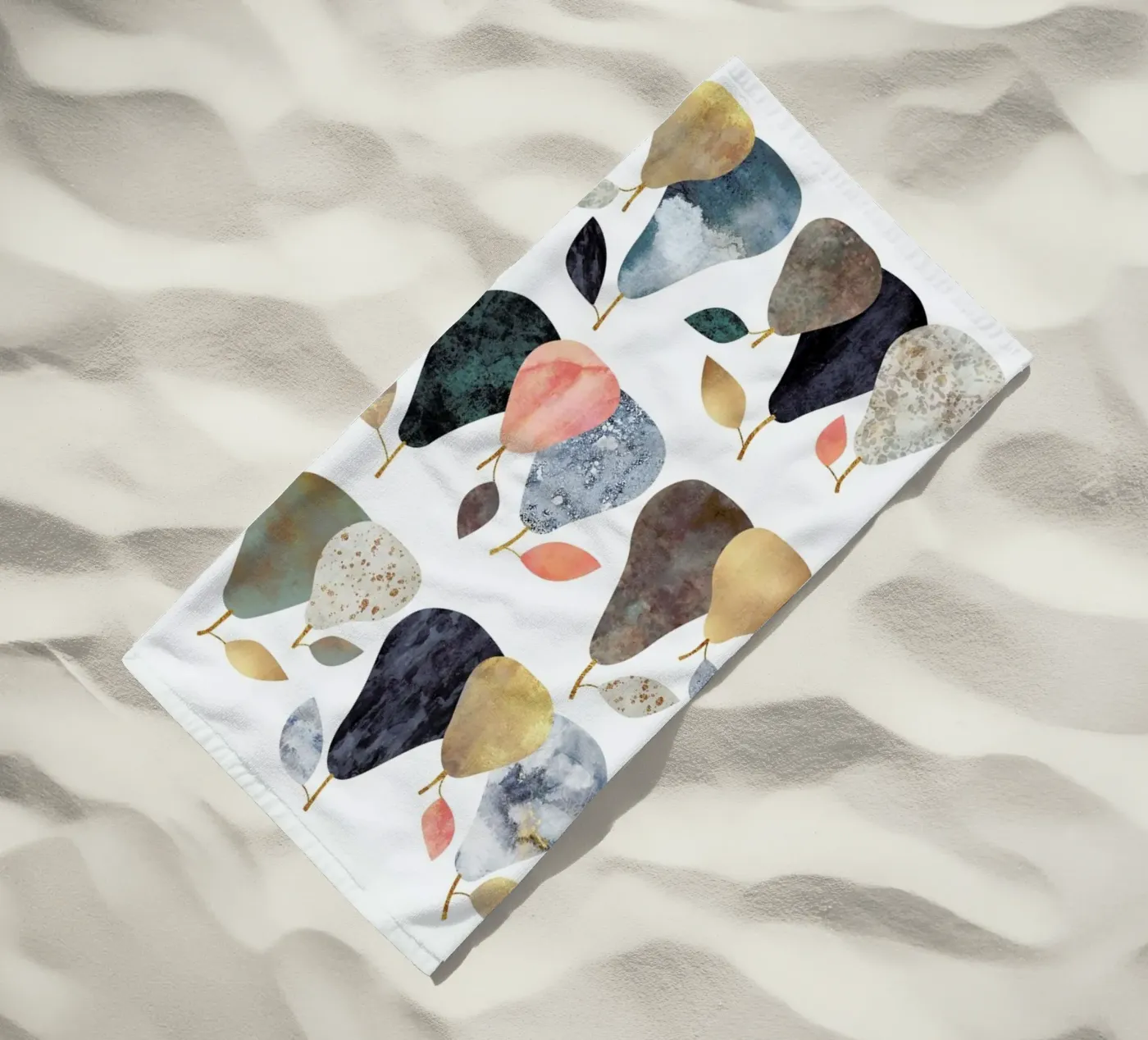 Pears beach towel by Elisabeth Fredriksson