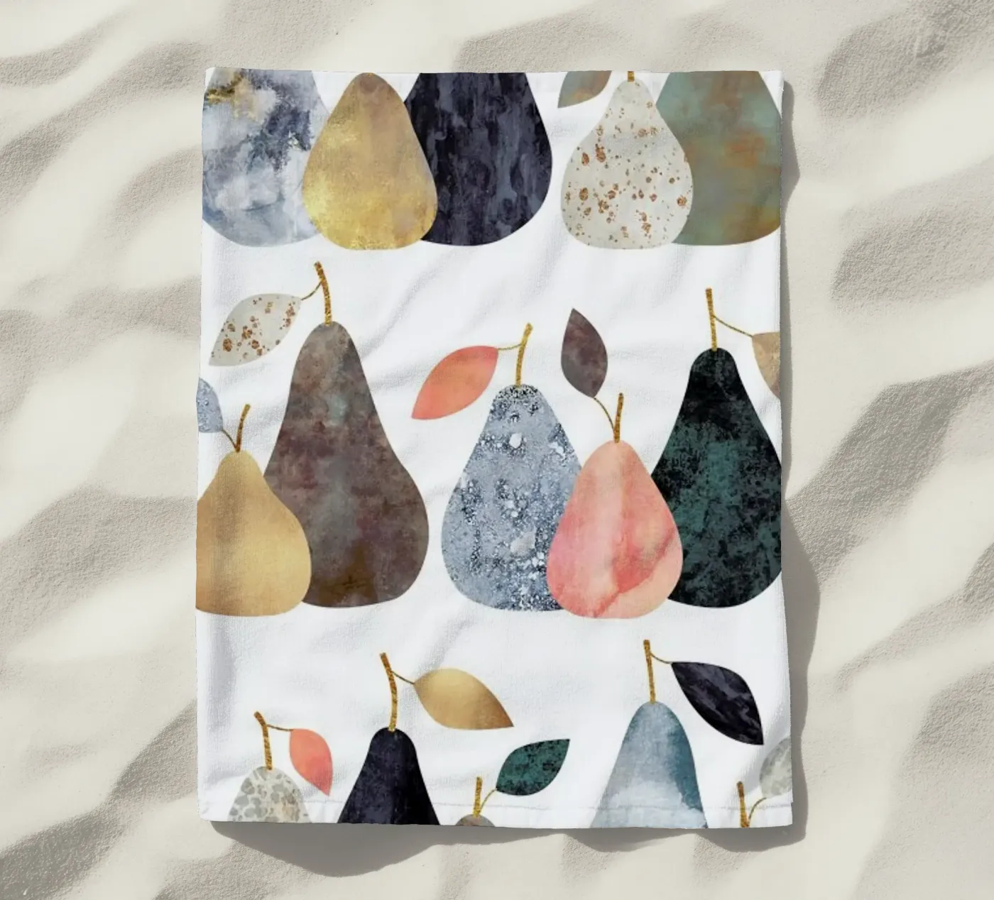 Pears beach towel by Elisabeth Fredriksson