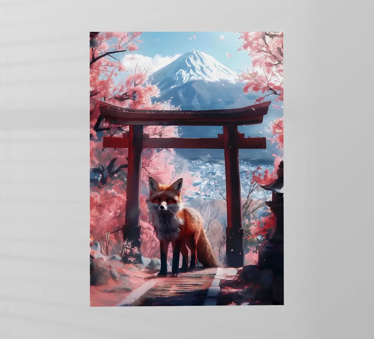 Fox at Torii Gate backlit film by Ginnery