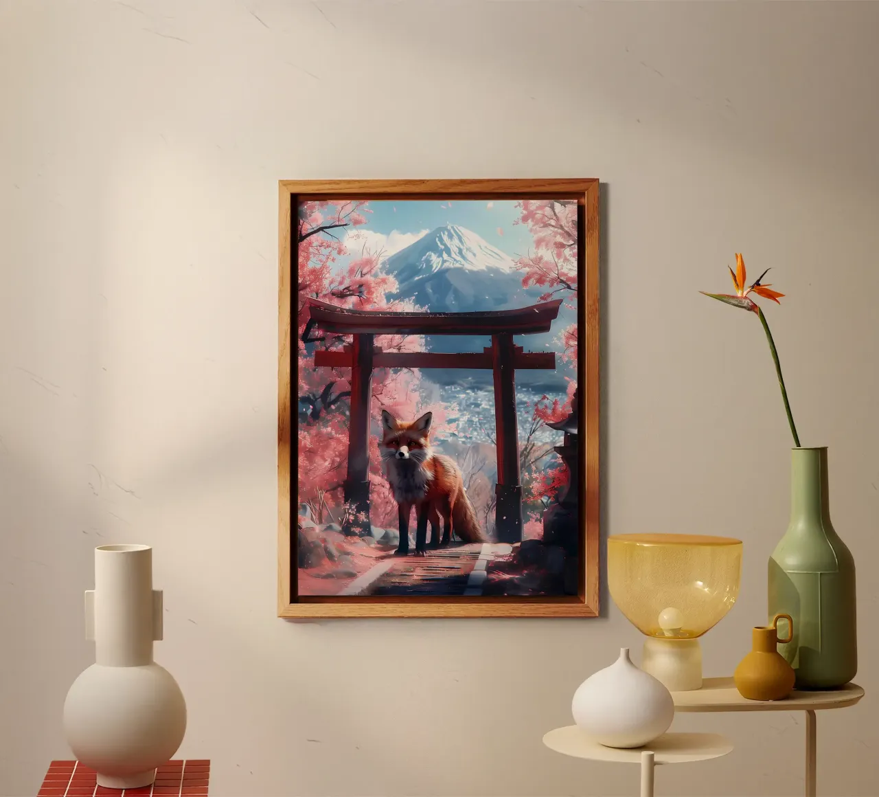 Fox at Torii Gate forex plate by Ginnery