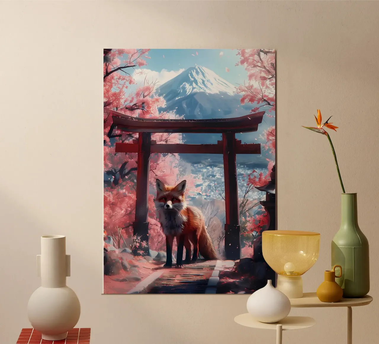 Fuchs am Torii-Tor Hahnemühle von Ginnery