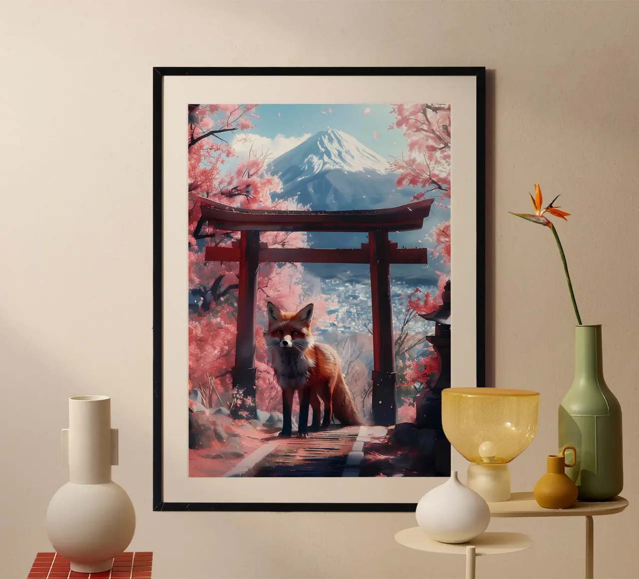 Fuchs am Torii-Tor Hahnemühle von Ginnery