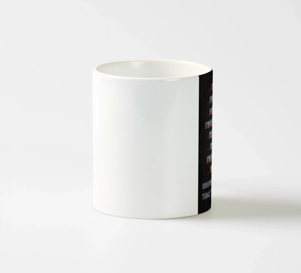 Scuse contro il primo passo tazza in ceramica da Bassy
