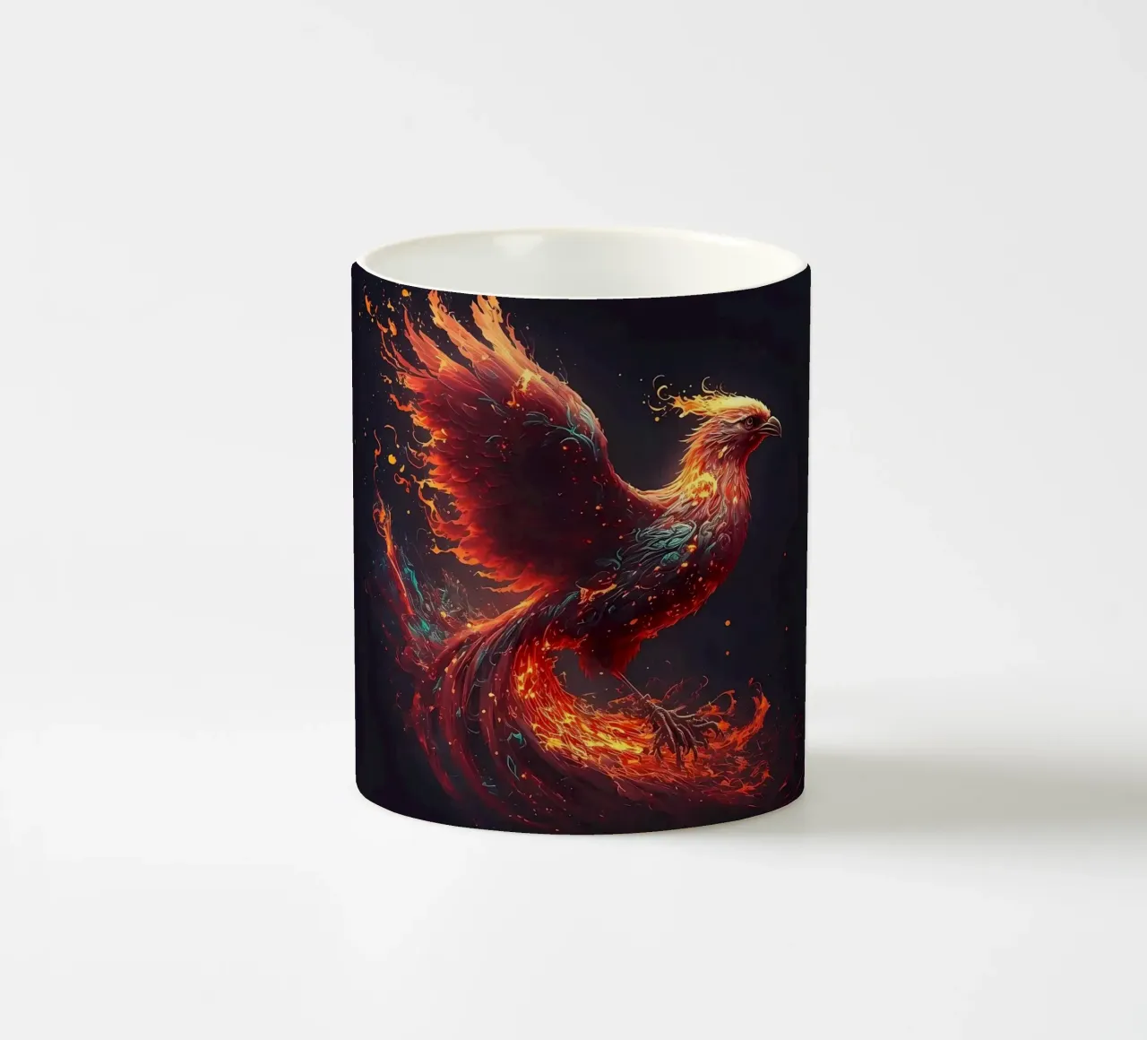 Uccello della Fenice tazza in ceramica da Mikesell