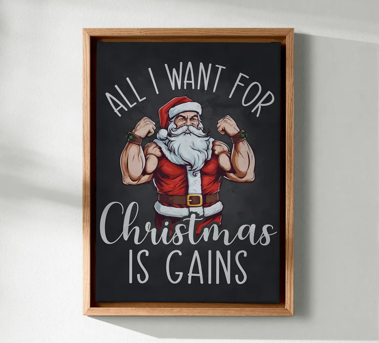 Gains For Christmas Santa canvas by Delaplane