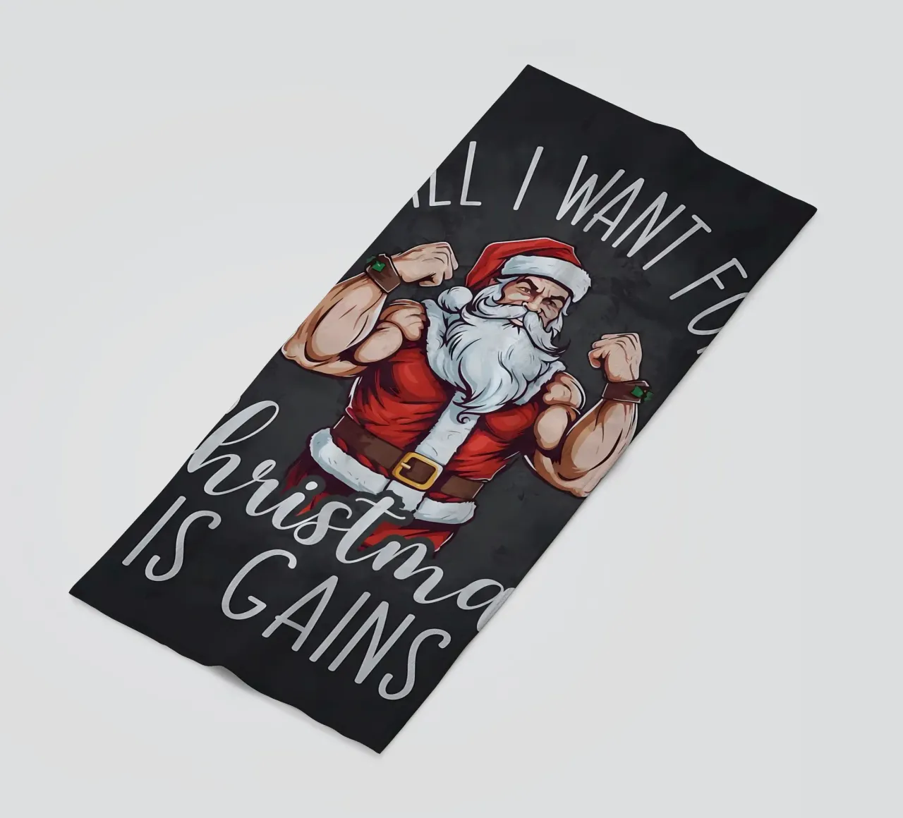 Gains For Christmas Santa beach towel by Delaplane