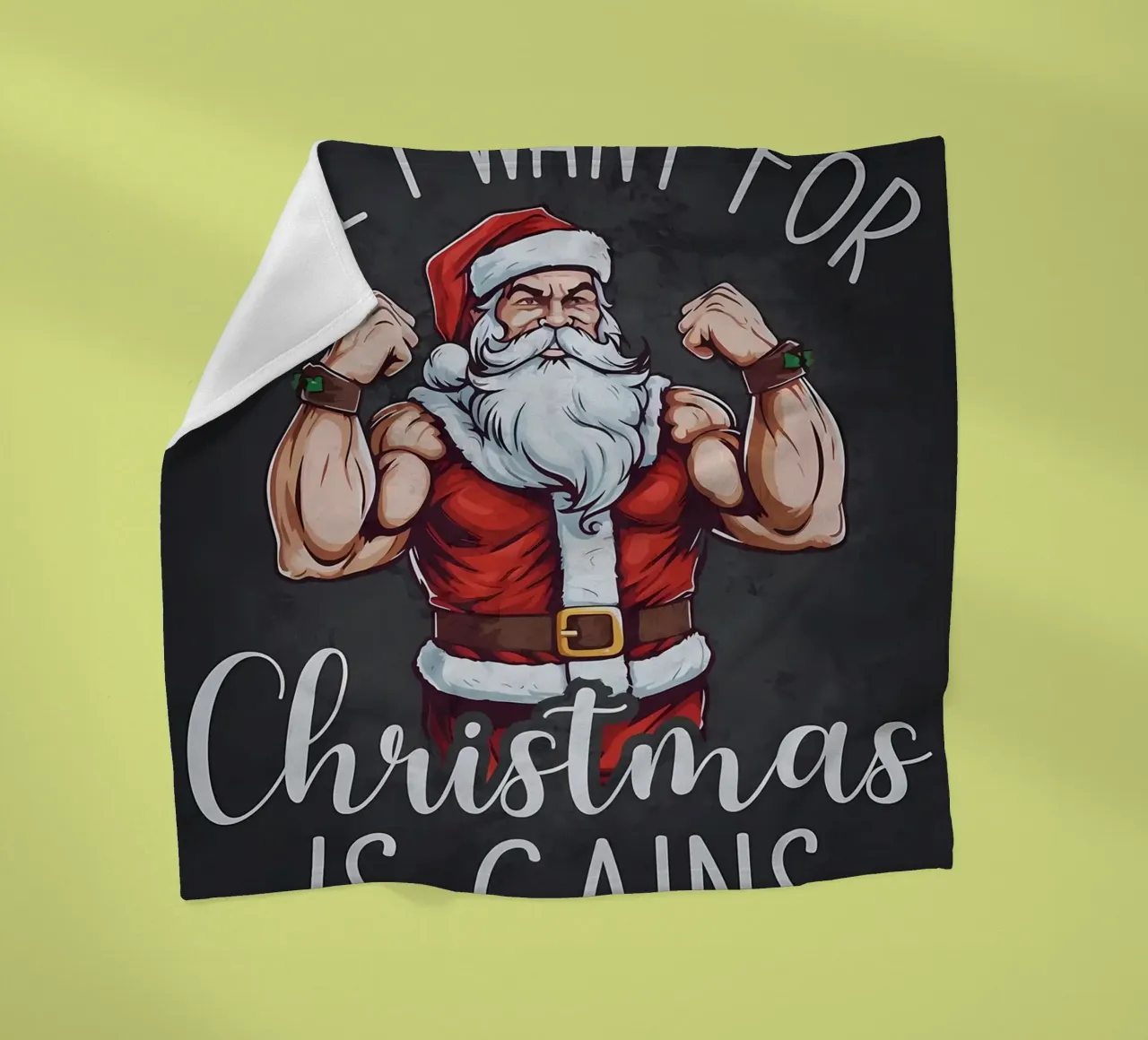 Gains For Christmas Santa fleece blanket by Delaplane