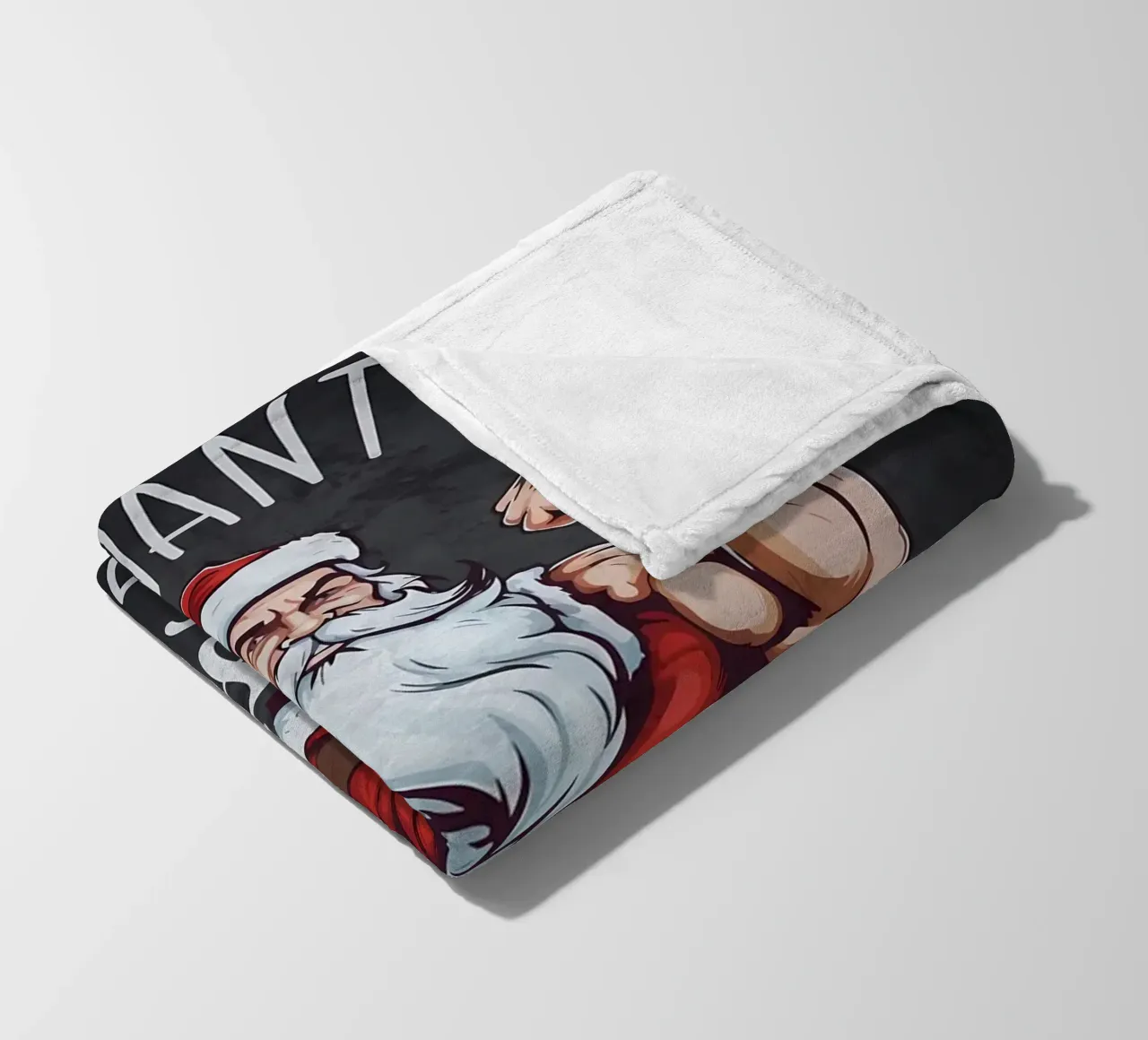 Gains For Christmas Santa fleece blanket by Delaplane