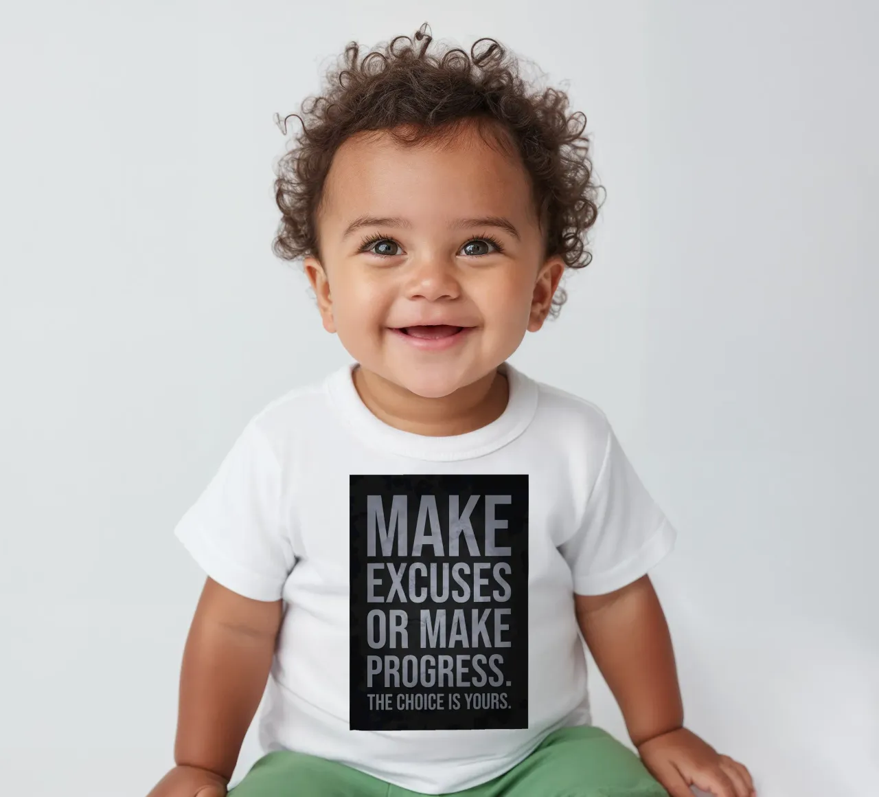 Ausreden oder Fortschritt Baby T-Shirt von Bassy