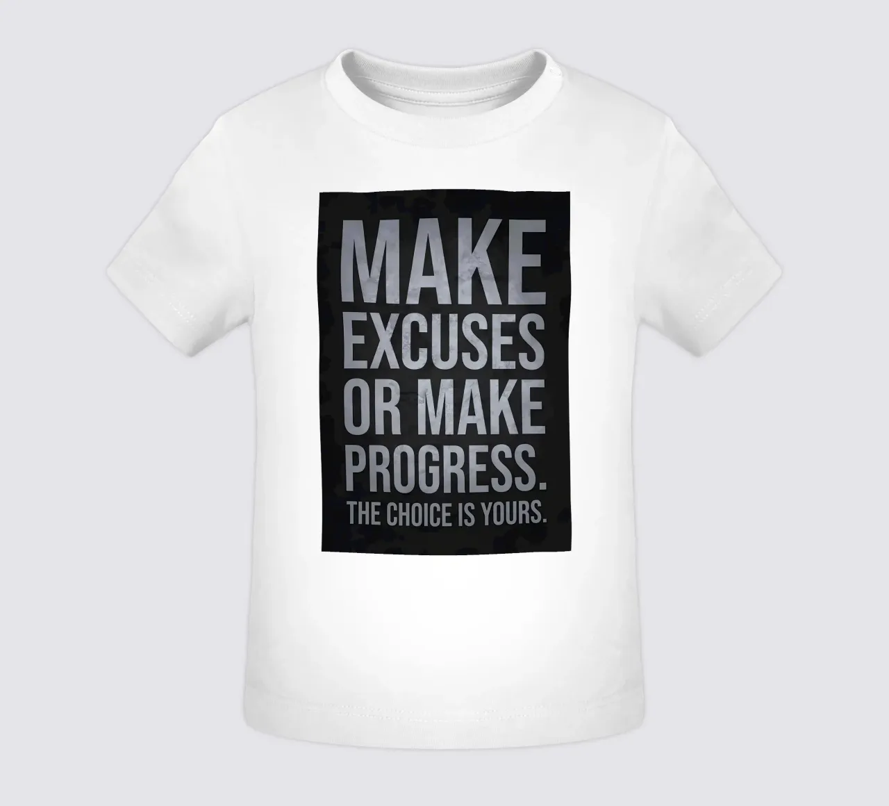 Ausreden oder Fortschritt Baby T-Shirt von Bassy