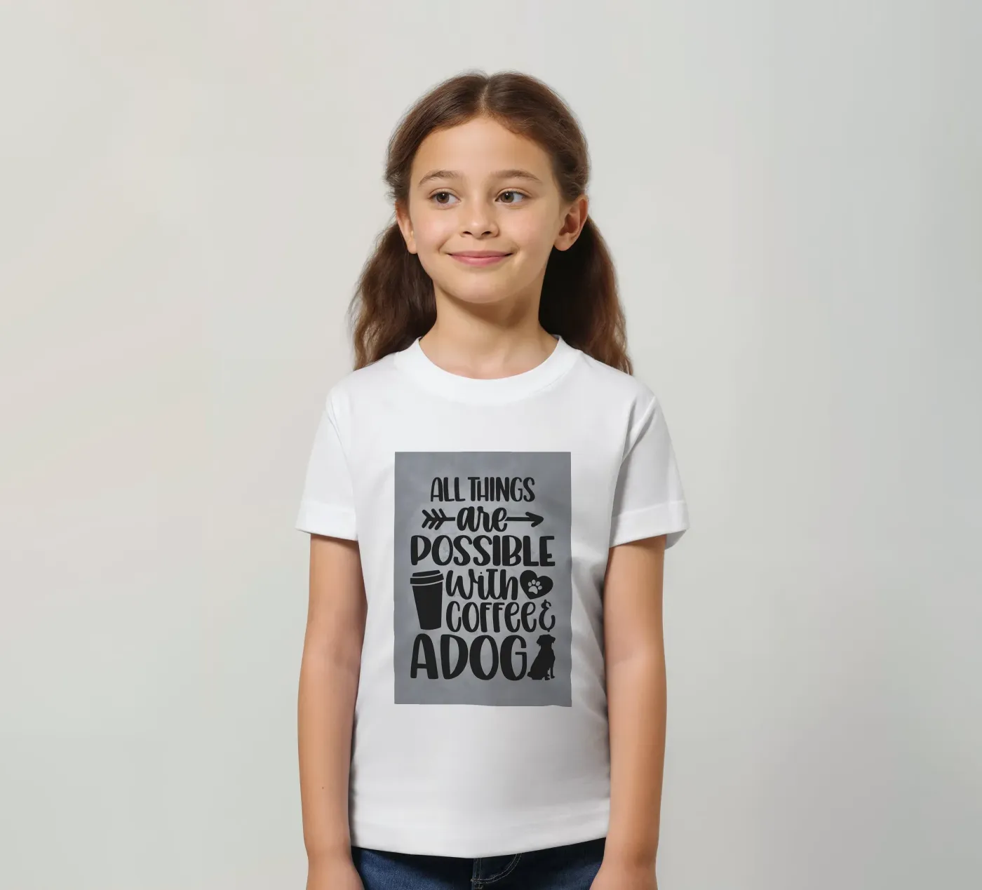 Chiens et café t-shirt enfant de Delaplane