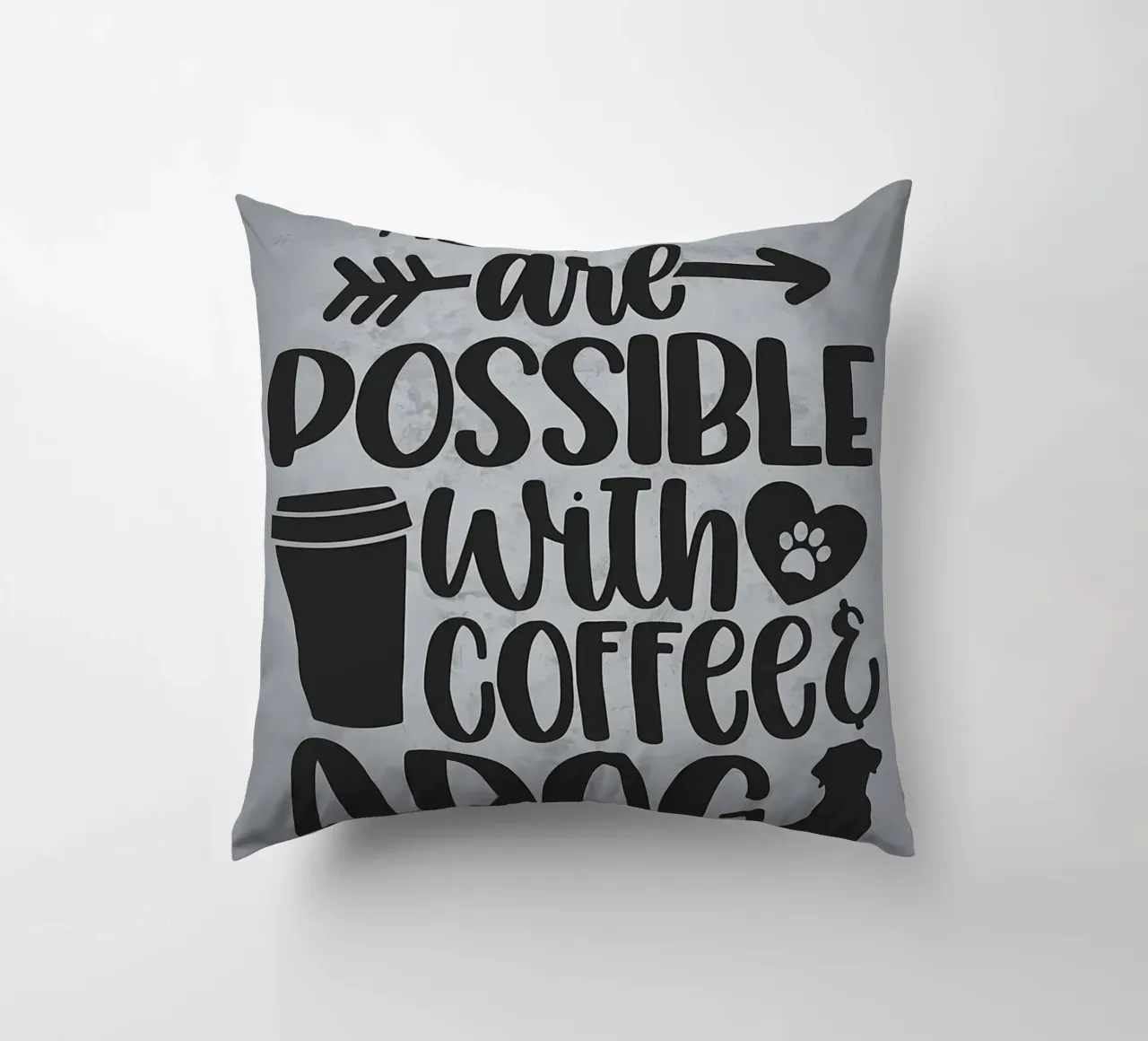 Cani e caffè cuscino da Delaplane