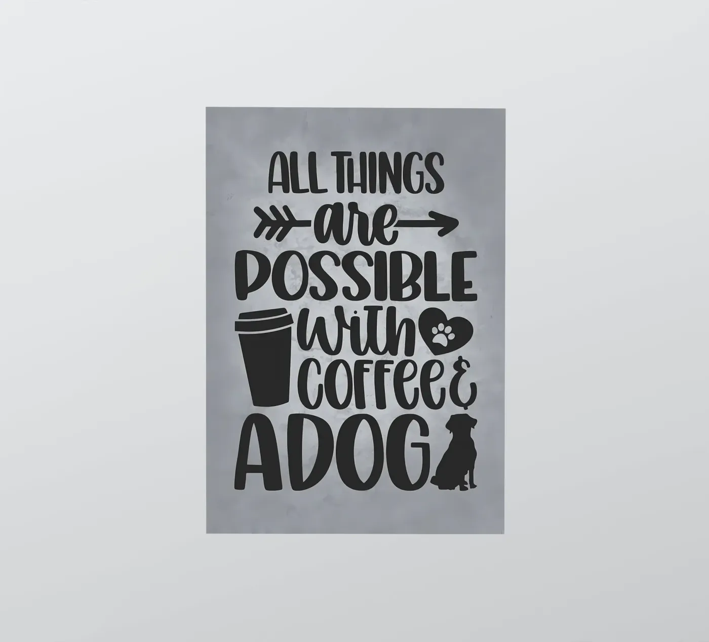 Cani e caffè adesivo da Delaplane