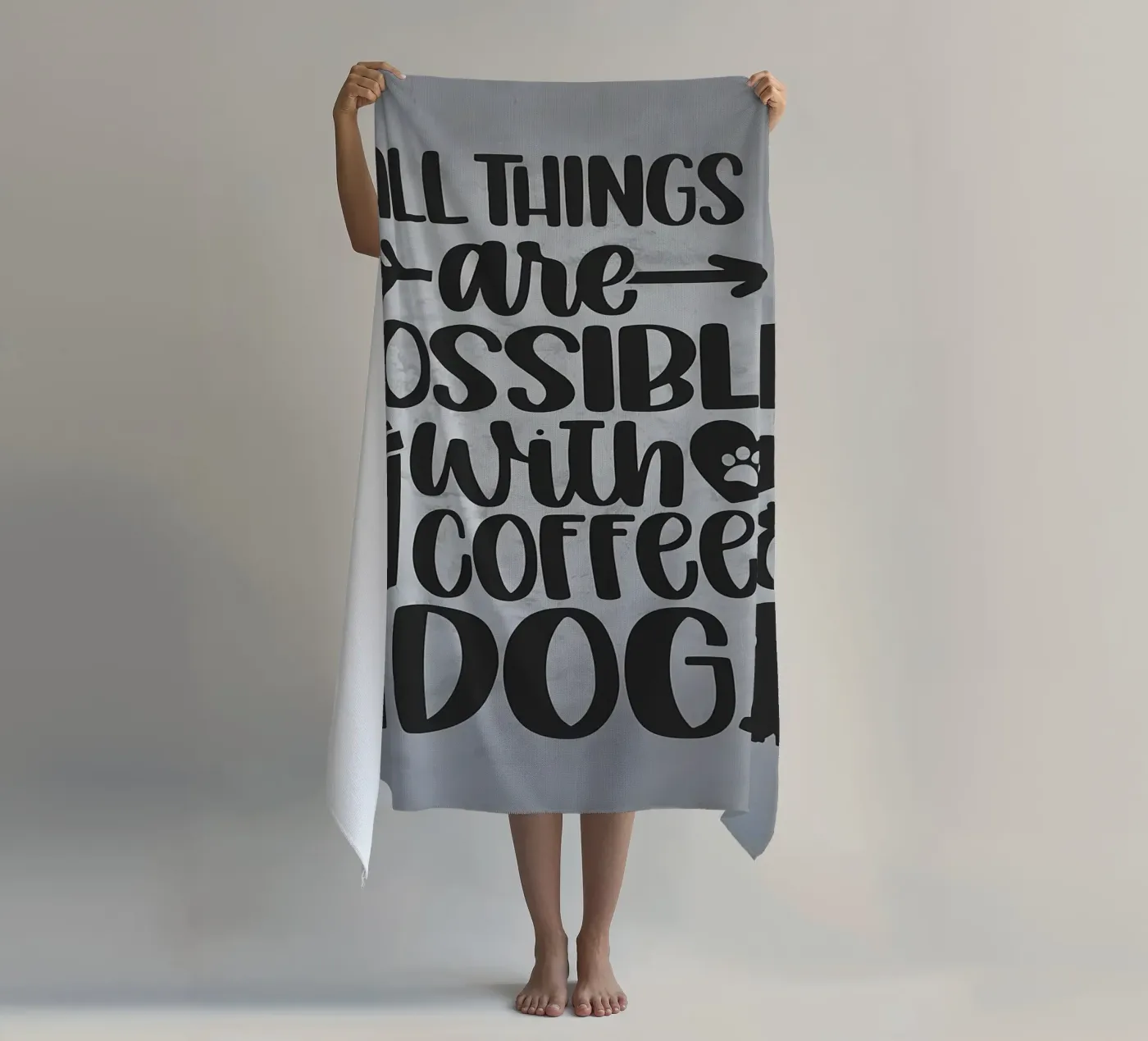 Dogs and Coffee Strandtuch von Delaplane