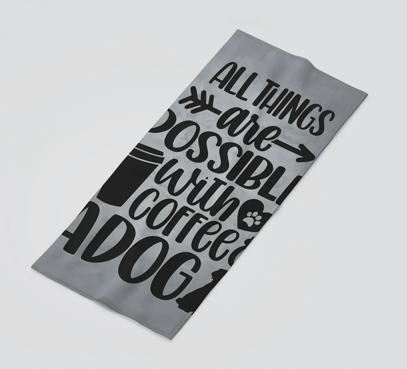 Dogs and Coffee Strandtuch von Delaplane