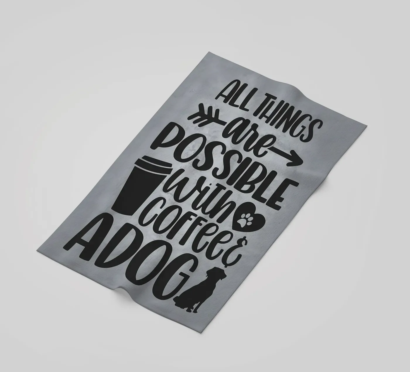 Dogs and Coffee Strandtuch von Delaplane