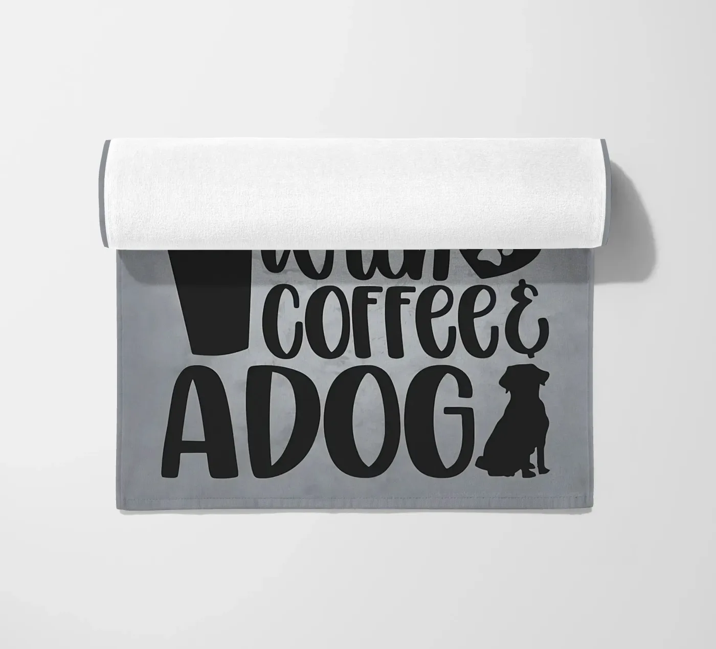 Dogs and Coffee Strandtuch von Delaplane