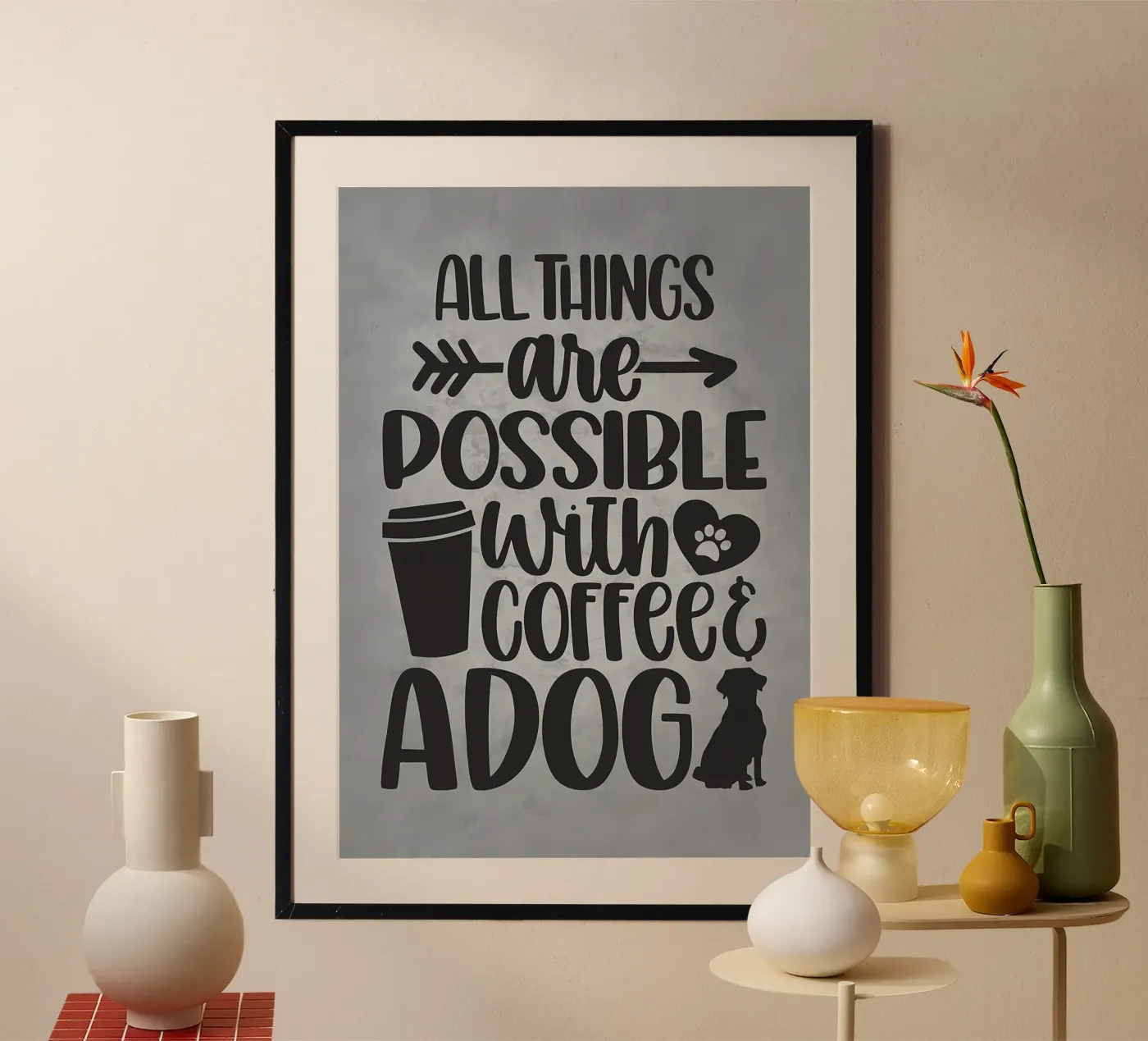 Dogs and Coffee Poster von Delaplane