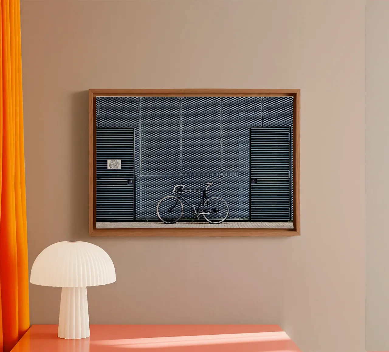 No Bikes Please tela con Cornice a cassetta da Pictufy