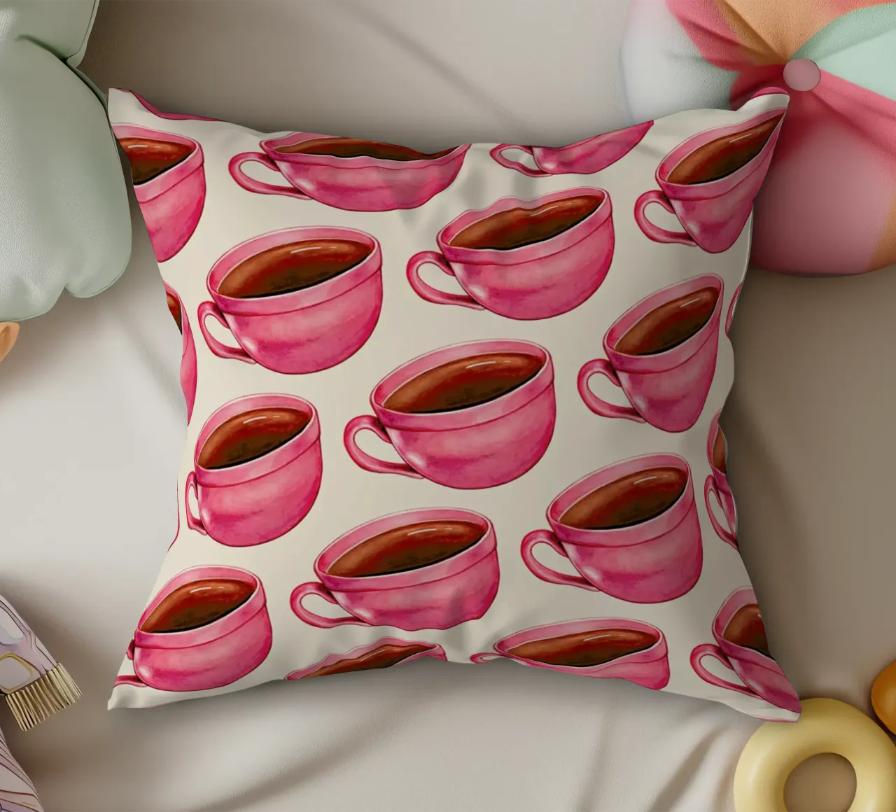 Coffee Patterns Coffee cuscino da Kelly Gilleran