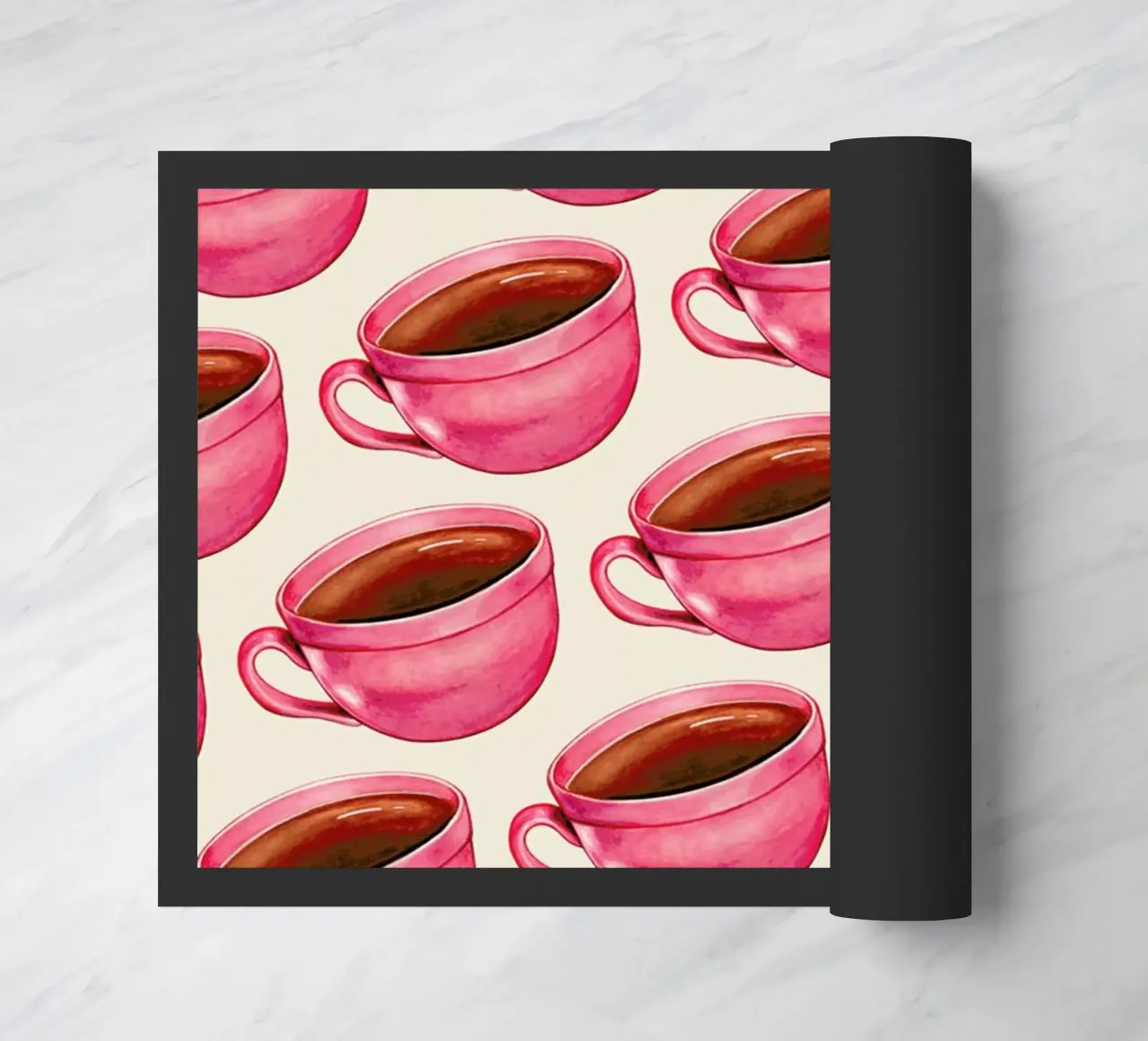 Coffee Patterns Coffee doormat by Kelly Gilleran