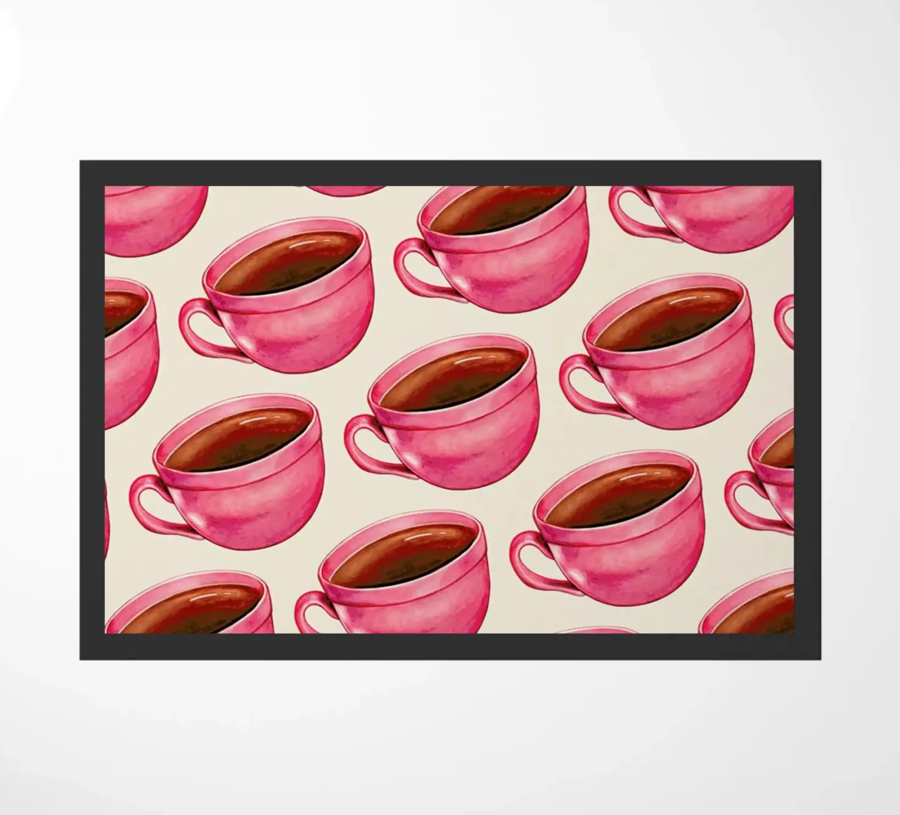 Coffee Patterns Coffee doormat by Kelly Gilleran