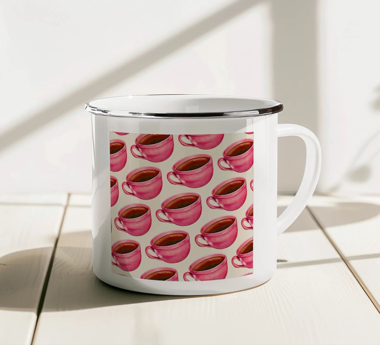 Coffee Patterns Coffee tazza in smalto da Kelly Gilleran