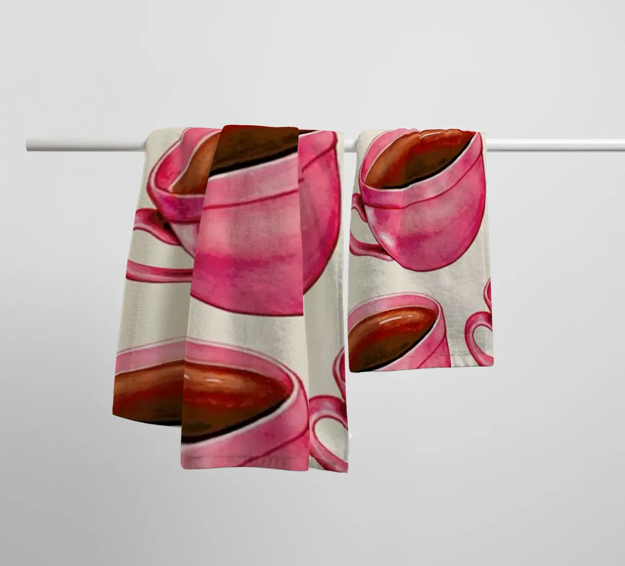 Coffee Patterns Coffee towel by Kelly Gilleran