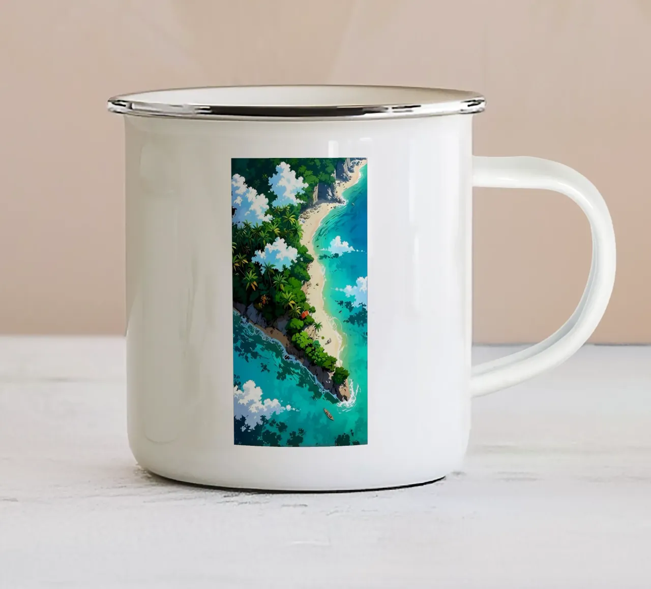 Poster minimalista 249 tazza in smalto da Kadynce