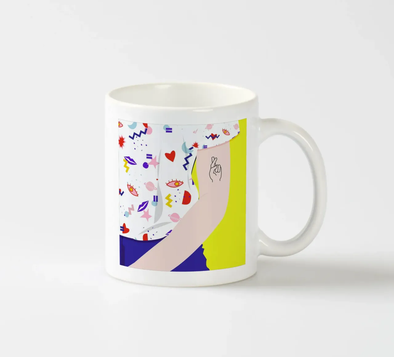 Crossed Fingers tazza in ceramica da Céleste Wallaert