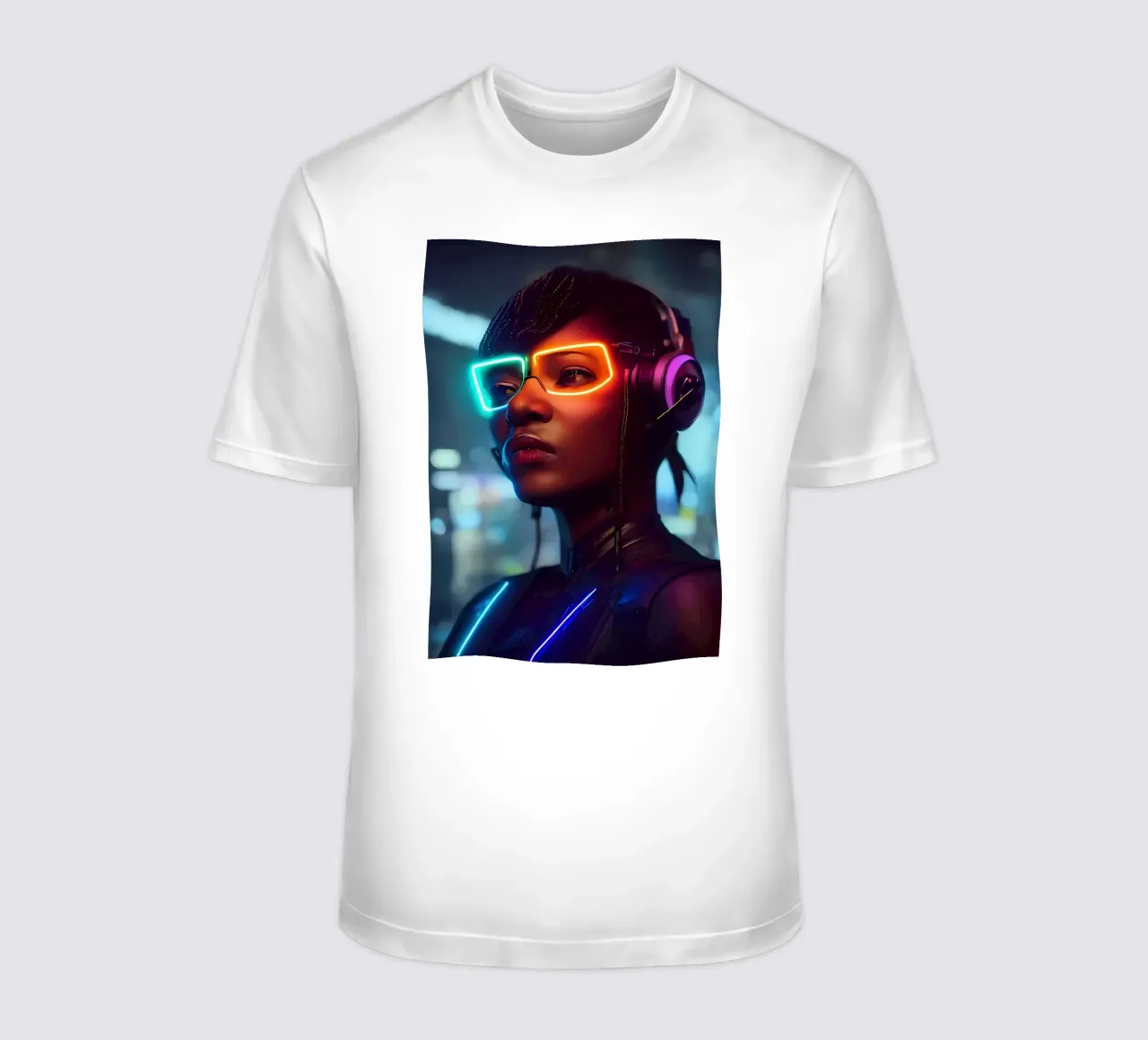 Ragazza cyberpunk t-shirt da Mikesell