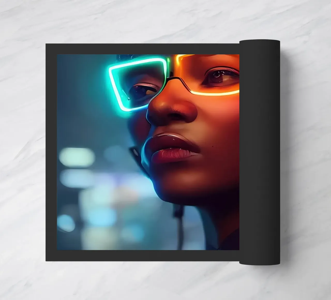 Ragazza cyberpunk zerbino da Mikesell