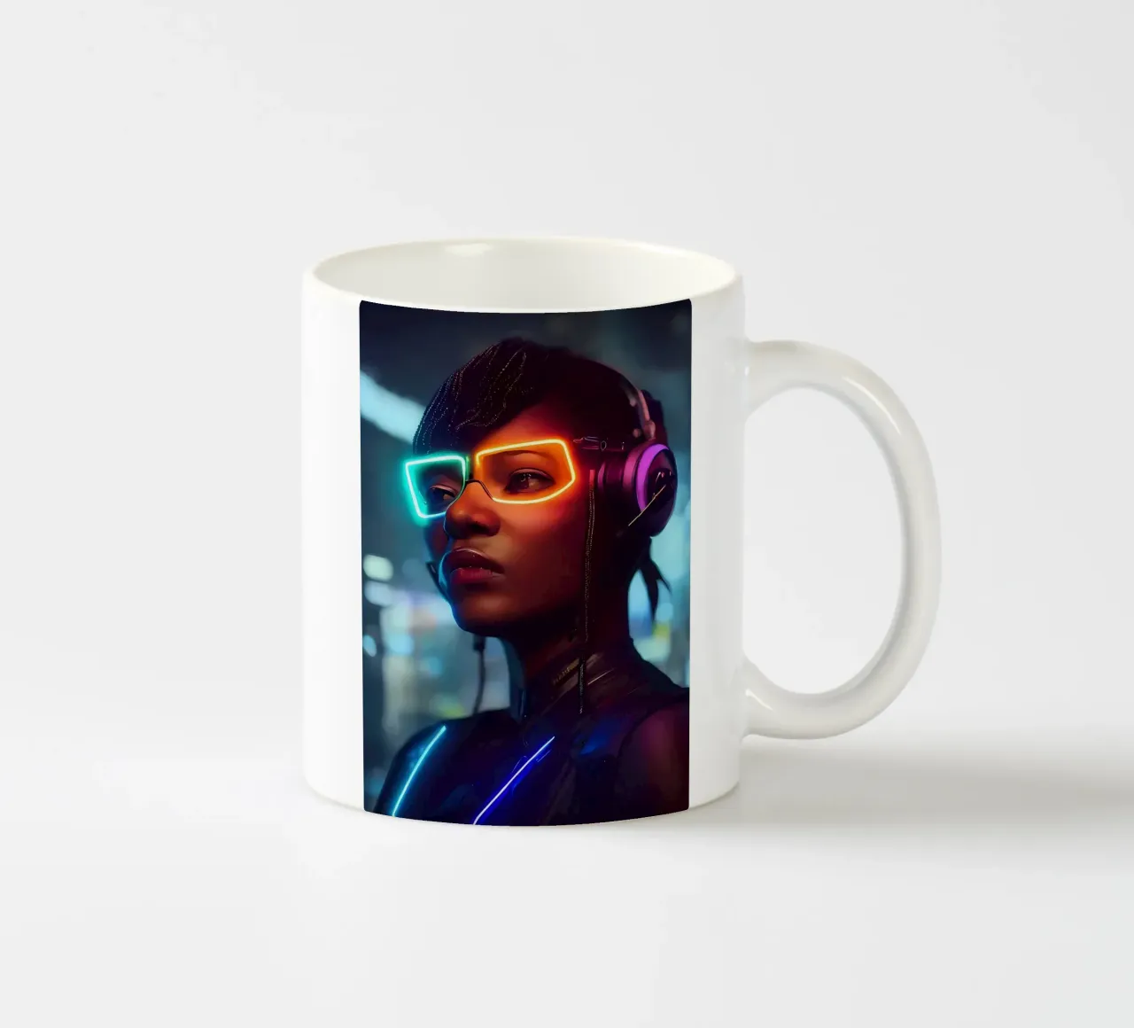 Ragazza cyberpunk tazza in ceramica da Mikesell