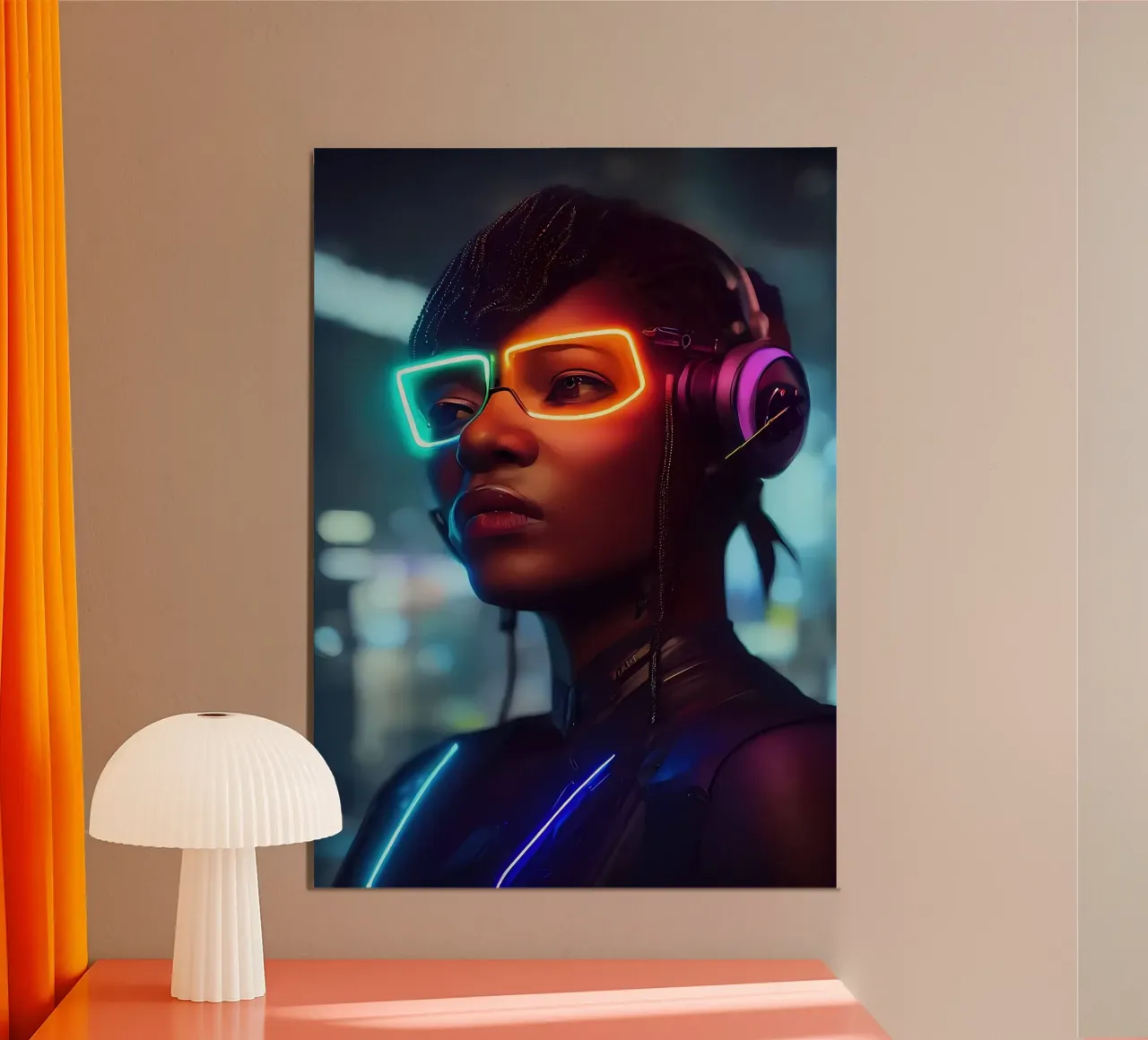 Ragazza cyberpunk alluminio dibond da Mikesell